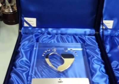 Targa in plexiglass da premiazione con astuccio