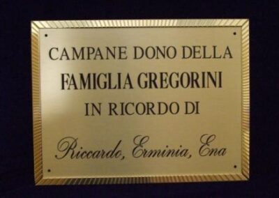 Targa in ottone incisa da esterno